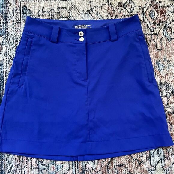 NIKE GOLF Tour Performance Tech Skort Royal Blue Size 2 Golf Skirt - Picture 1 of 12